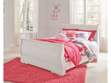 Anarasia White Full Sleigh Bed (Online Special Price) - Ornate Home