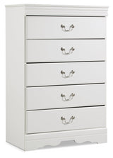 Anarasia White Full Sleigh Bedroom Set with Chest and Nightstand (Online Special Price) - Ornate Home