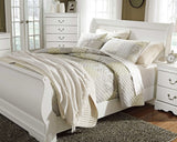 Anarasia White Queen Sleigh Bed - Ornate Home