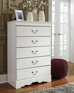Anarasia White Queen Sleigh Bedroom Set with Chest and 2 Nightstands - Ornate Home