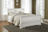 Anarasia White Queen Sleigh Bedroom Set with Dresser (Online Special Price) - Ornate Home