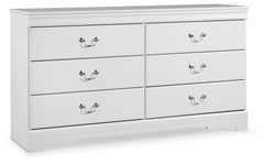Anarasia White Queen Sleigh Bedroom Set with Dresser - Ornate Home