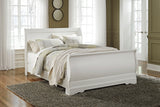 Anarasia White Queen Sleigh Bedroom Set with Dresser - Ornate Home