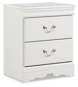 Anarasia White Queen Sleigh Bedroom Set with Nightstand (Online Special Price) - Ornate Home