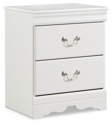 Anarasia White Queen Sleigh Bedroom Set with Nightstand (Online Special Price) - Ornate Home