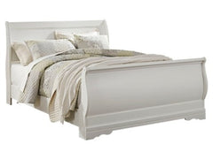 Anarasia White Queen Sleigh Bedroom Set with Nightstand - Ornate Home