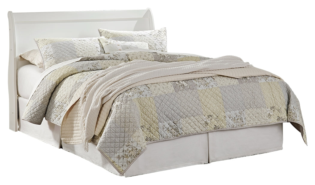 Anarasia White Queen Sleigh Headboard, Dresser and Mirror (Online Special Price) - Ornate Home