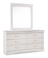 Anarasia White Queen Sleigh Headboard, Dresser and Mirror (Online Special Price) - Ornate Home