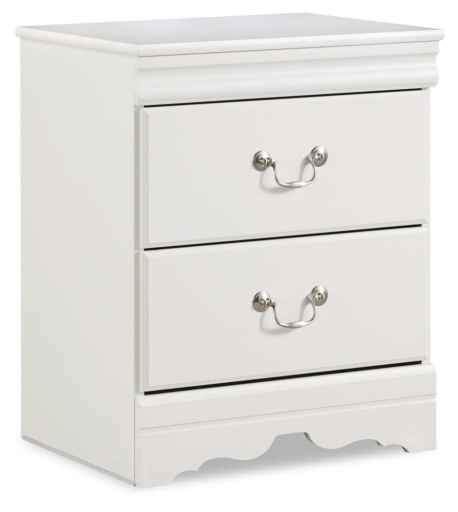 Anarasia White Twin Sleigh Bed, Chest and Nightstand (Online Special Price) - Ornate Home