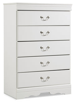 Anarasia White Twin Sleigh Bed, Chest and Nightstand - Ornate Home