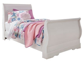 Anarasia White Twin Sleigh Bedroom Set with Chest (Online Special Price) - Ornate Home