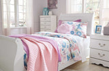 Anarasia White Twin Sleigh Youth Bed (Online Special Price) - Ornate Home