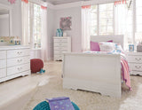 Anarasia White Twin Sleigh Youth Bed - Ornate Home