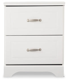 Anarasia White Twin Sleigh Youth Bedroom Set w/Dresser & Mirrror, Nightstand - Ornate Home