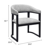 Anasa Gray Dining Chair - Ornate Home