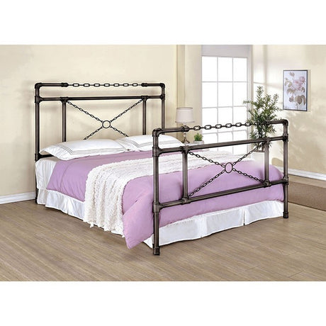 Anastasia Brushed Silver Cal.King Bed - Ornate Home