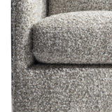 Anastasia Grey/Polished Stainless Steel Fabric Swivel Chair - Ornate Home