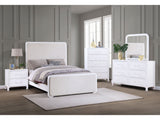 Anastasia Pearl White 5-piece Eastern King Bedroom Set - Ornate Home