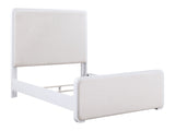 Anastasia Pearl White Queen Upholstered Panel Bed - Ornate Home