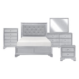 Anatole Silver 5pc Bedroom Set