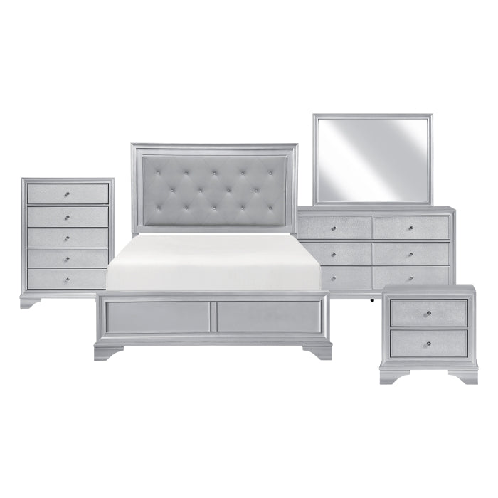 Anatole Silver 5pc Bedroom Set