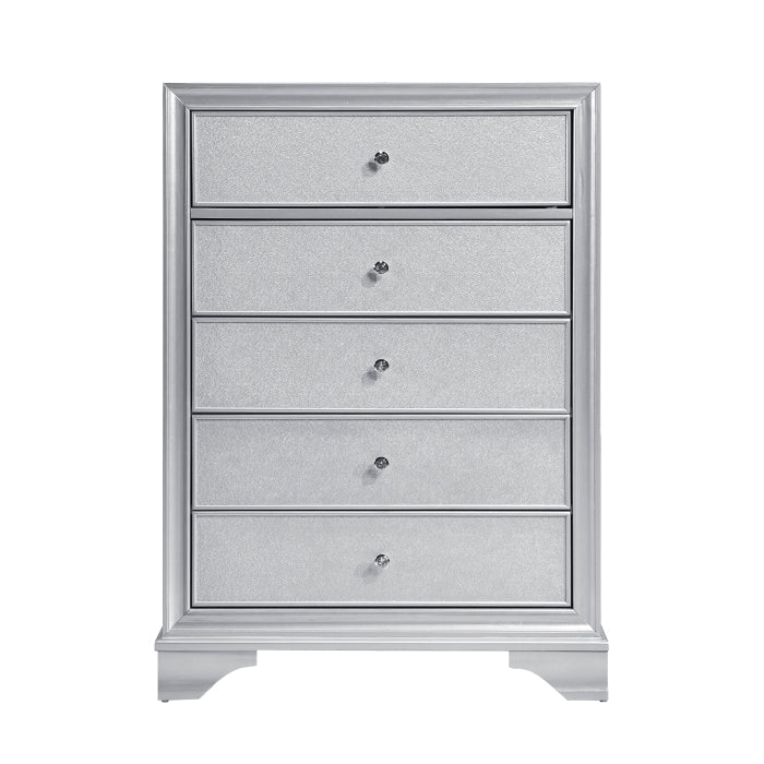 Anatole Silver 5pc Bedroom Set