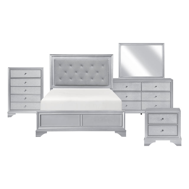 Anatole Silver 5pc Bedroom Set - Ornate Home