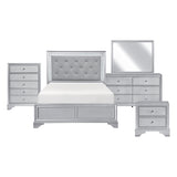 Anatole Silver 5pc Bedroom Set - Ornate Home
