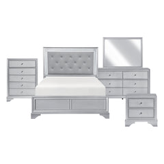 Anatole Silver 5pc Bedroom Set - Ornate Home