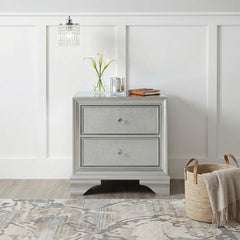 Anatole Silver Nightstand - Ornate Home