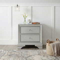 Anatole Silver Nightstand - Ornate Home