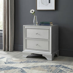 Anatole Silver Nightstand - Ornate Home
