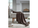 Anawood Brown Throw (Set of 3) (Online Special Price) - Ornate Home