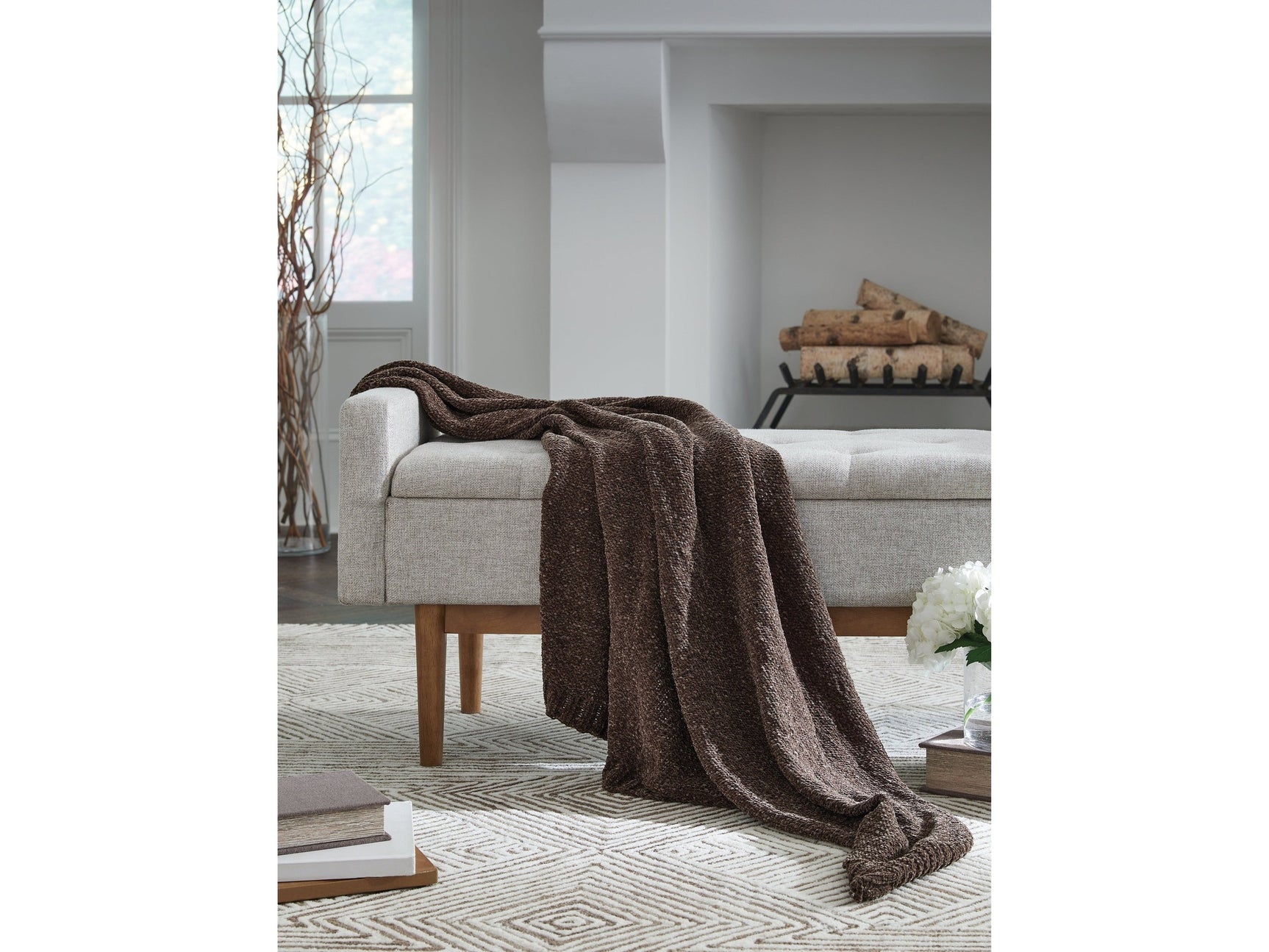 Anawood Brown Throw (Set of 3) - Ornate Home