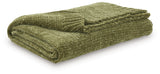 Anawood Olive Green Throw (Set of 3) (Online Special Price) - Ornate Home