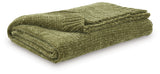 Anawood Olive Green Throw (Set of 3) - Ornate Home