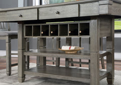 Anaya Gray/Light Gray 7 Pc. Counter Height Table Set - Ornate Home