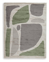 Anburgh Green/Gray/Ivory Medium Rug - Ornate Home