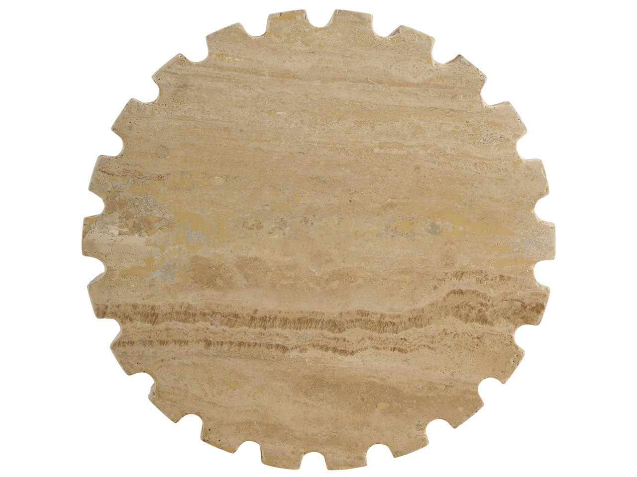 Anchor Travertine Stone Accent Table - Ornate Home