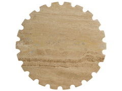 Anchor Travertine Stone Accent Table - Ornate Home