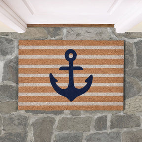Anchors Away Navy/Natural 24"x36" Doormat