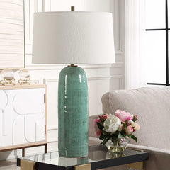 Andale Crackled Teal Table Lamp - Ornate Home