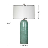 Andale Crackled Teal Table Lamp - Ornate Home