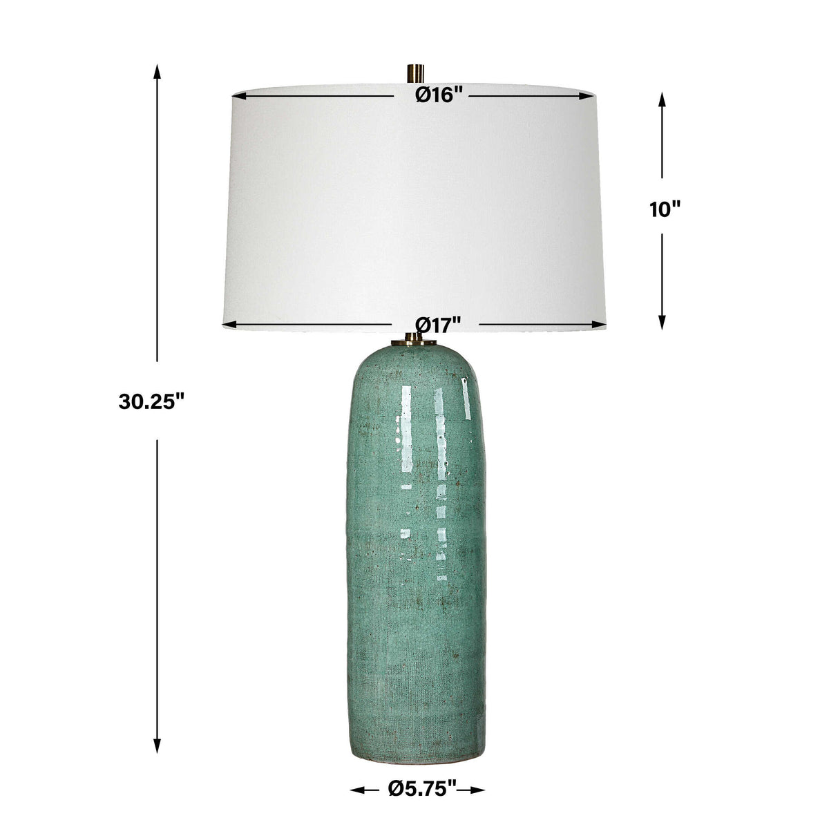 Andale Crackled Teal Table Lamp - Ornate Home
