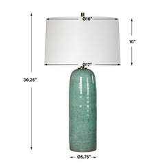 Andale Crackled Teal Table Lamp - Ornate Home