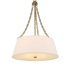 Andalucia Gold/White 4 Light Drum Pendant - Ornate Home
