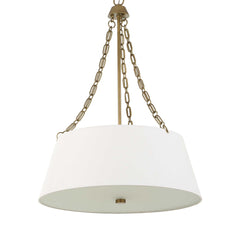 Andalucia Gold/White 4 Light Drum Pendant - Ornate Home