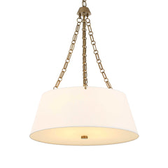 Andalucia Gold/White 4 Light Drum Pendant - Ornate Home