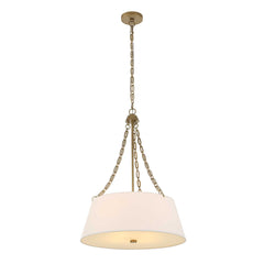 Andalucia Gold/White 4 Light Drum Pendant - Ornate Home