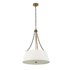 Andalucia Gold/White 4 Light Drum Pendant - Ornate Home